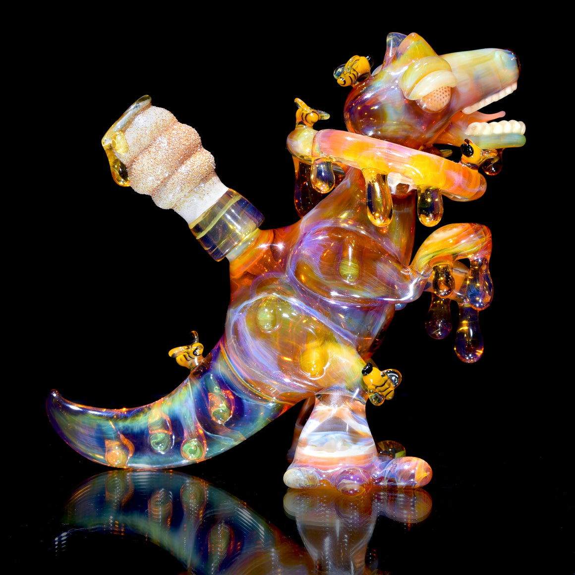 Collab - Drippy Honeycomb Dilophosaurus Dino - 14mm Male