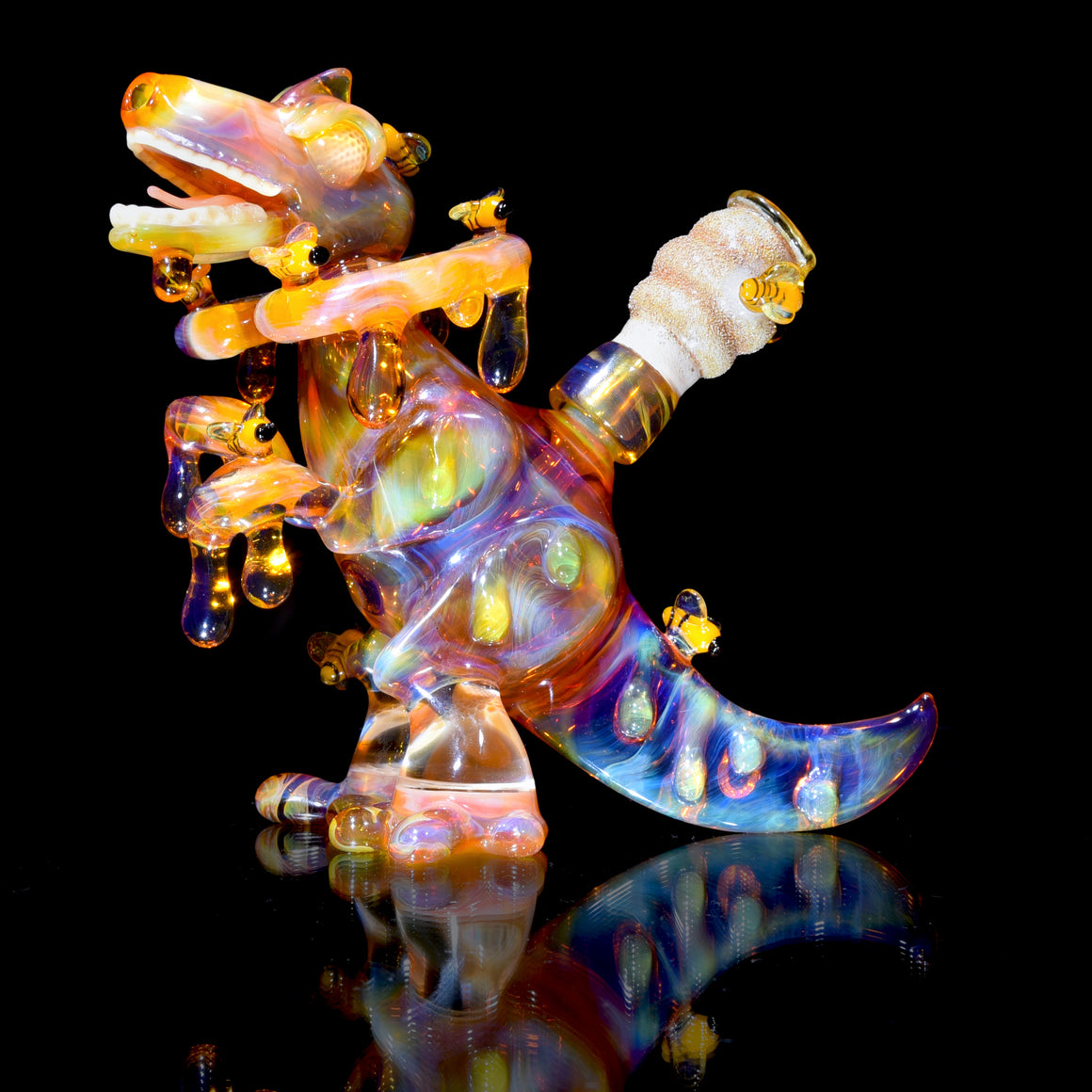 Collab - Drippy Honeycomb Dilophosaurus Dino - 14mm Male