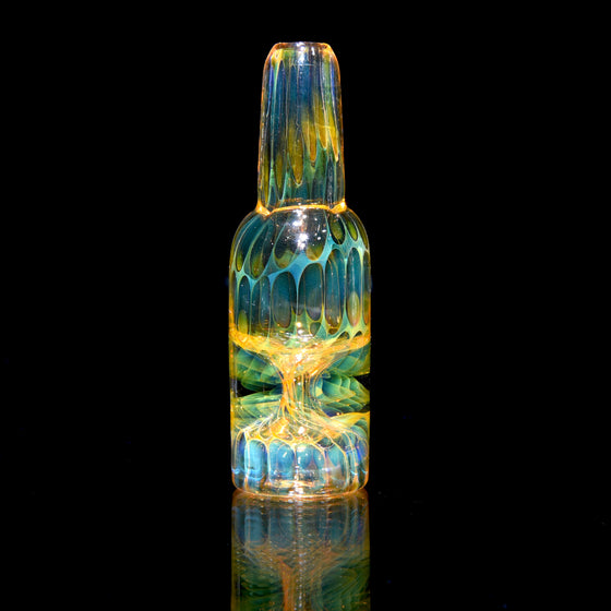 Fully-worked Fume Honeycomb Slide/Chillum - 14mm Male