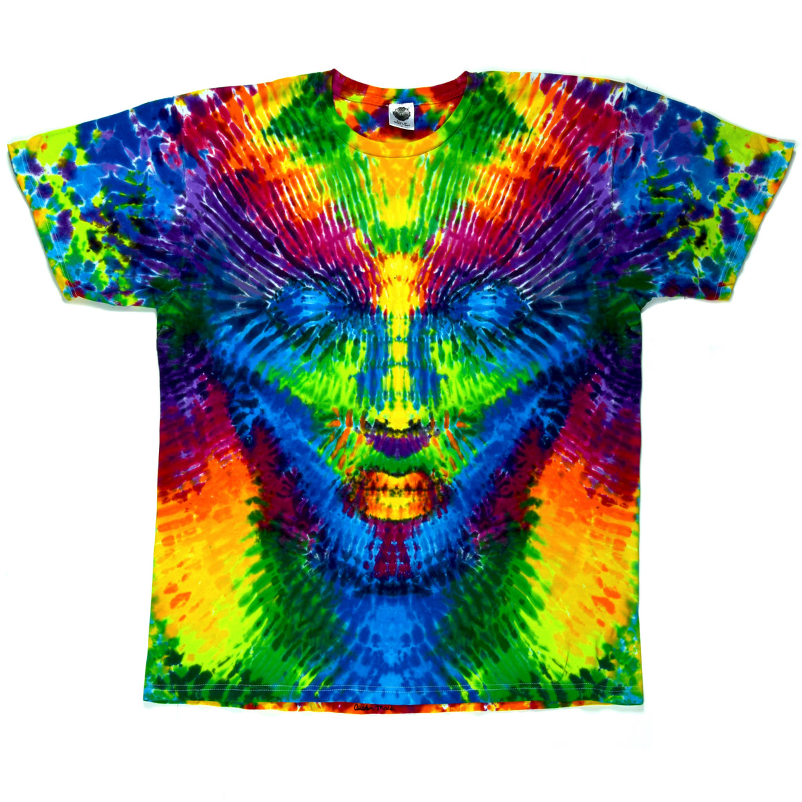 XL - "Face Experiment #1" Short-sleeve Tie Dye T-Shirt