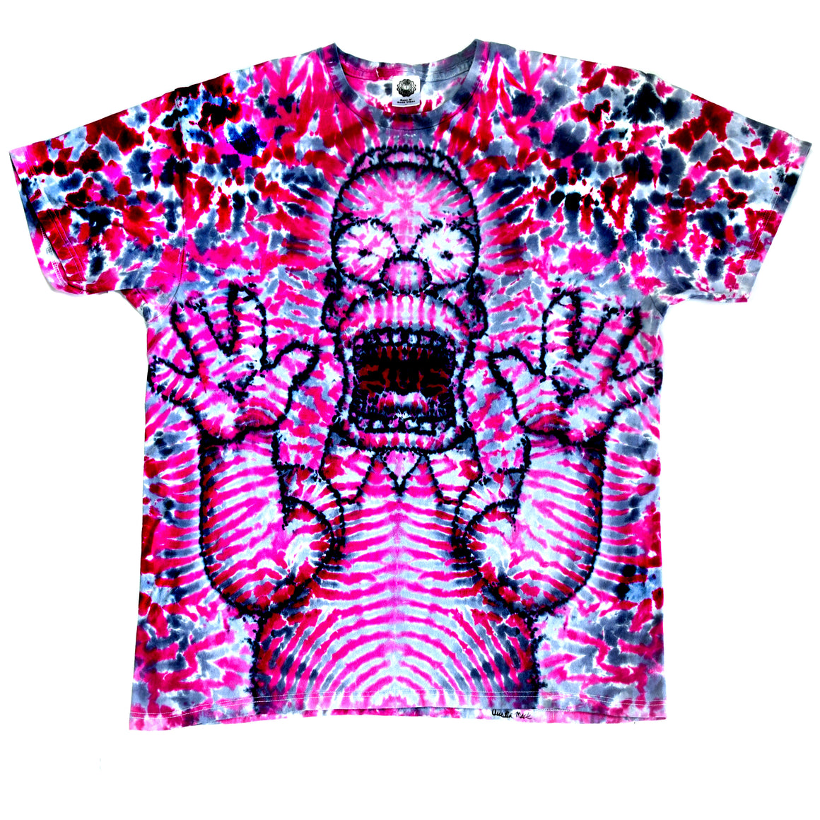 XL - Short-sleeve Tie Dye T-Shirt - "Ah!"