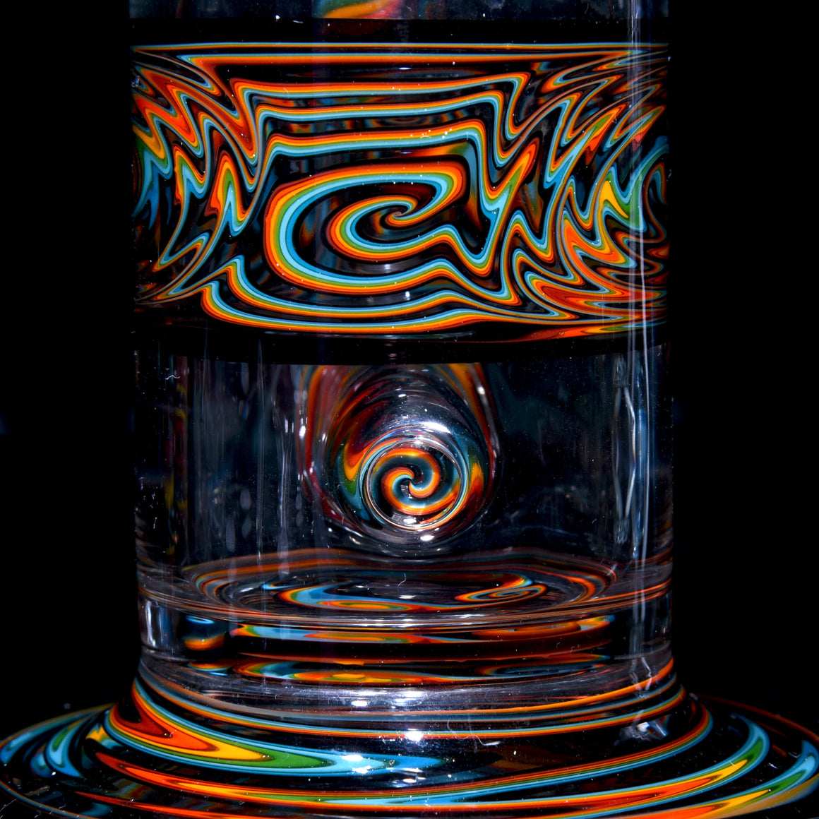 Collab - Rainbow Linework Gridded Stemline/9-arm Tree Perc Tube Set w/ Slide, Dome, & Dish - 14mm Male