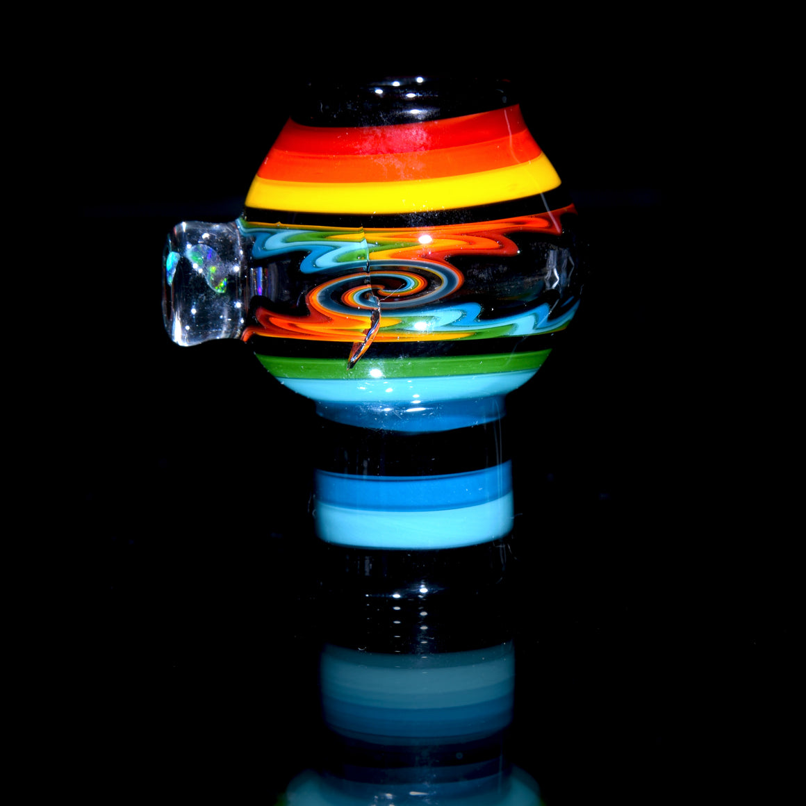 Collab - Rainbow Linework Gridded Stemline/9-arm Tree Perc Tube Set w/ Slide, Dome, & Dish - 14mm Male