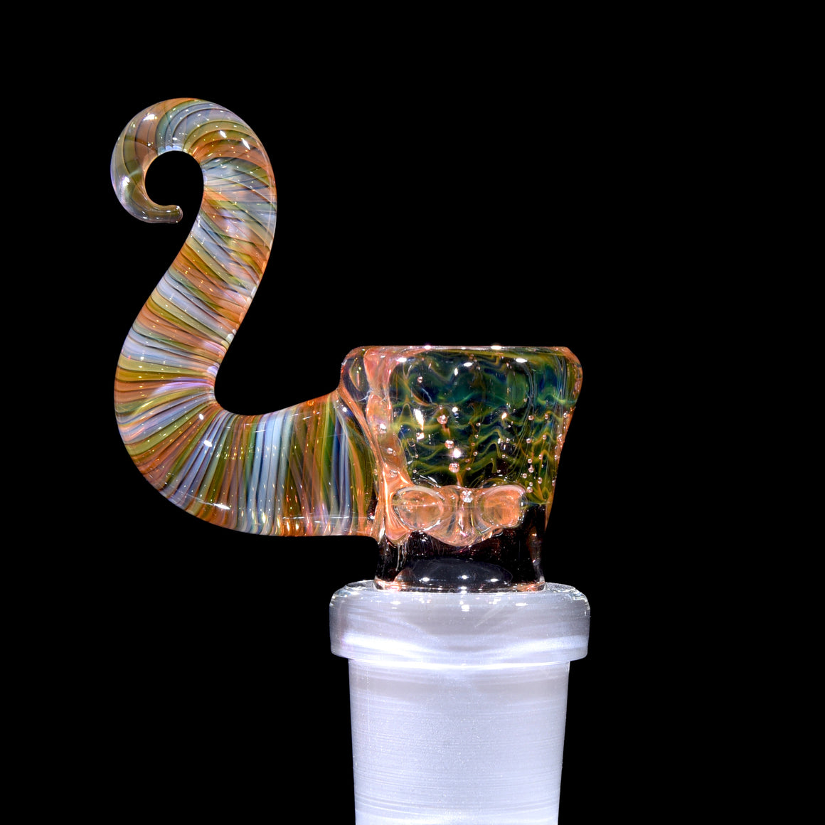 Fumed 4-hole Horned Slide - 18mm