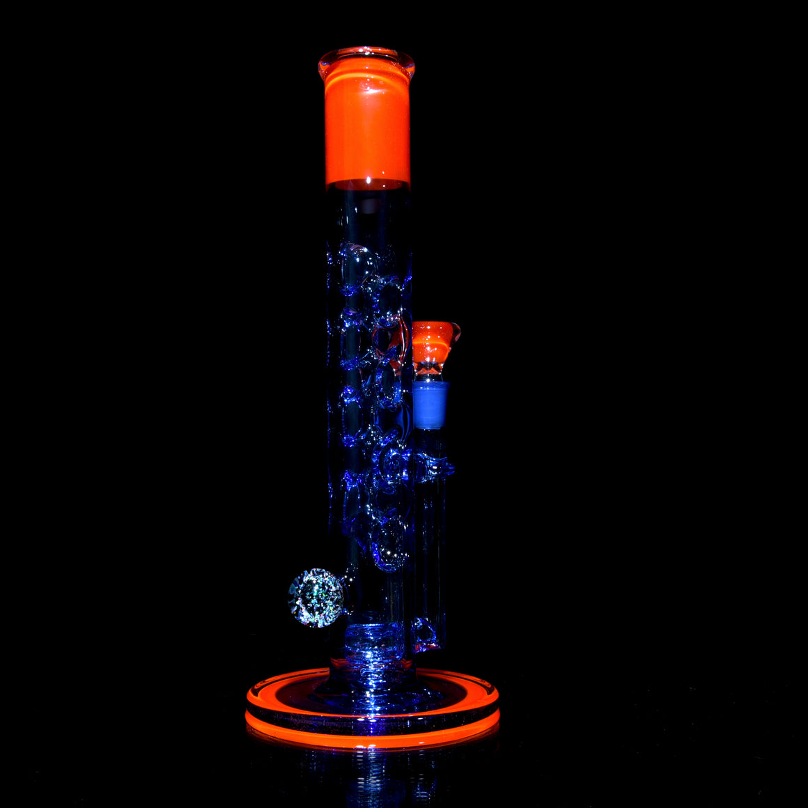 Fully-worked Straight Fab - Orange Crayon/Blue Dream - 14mm Female