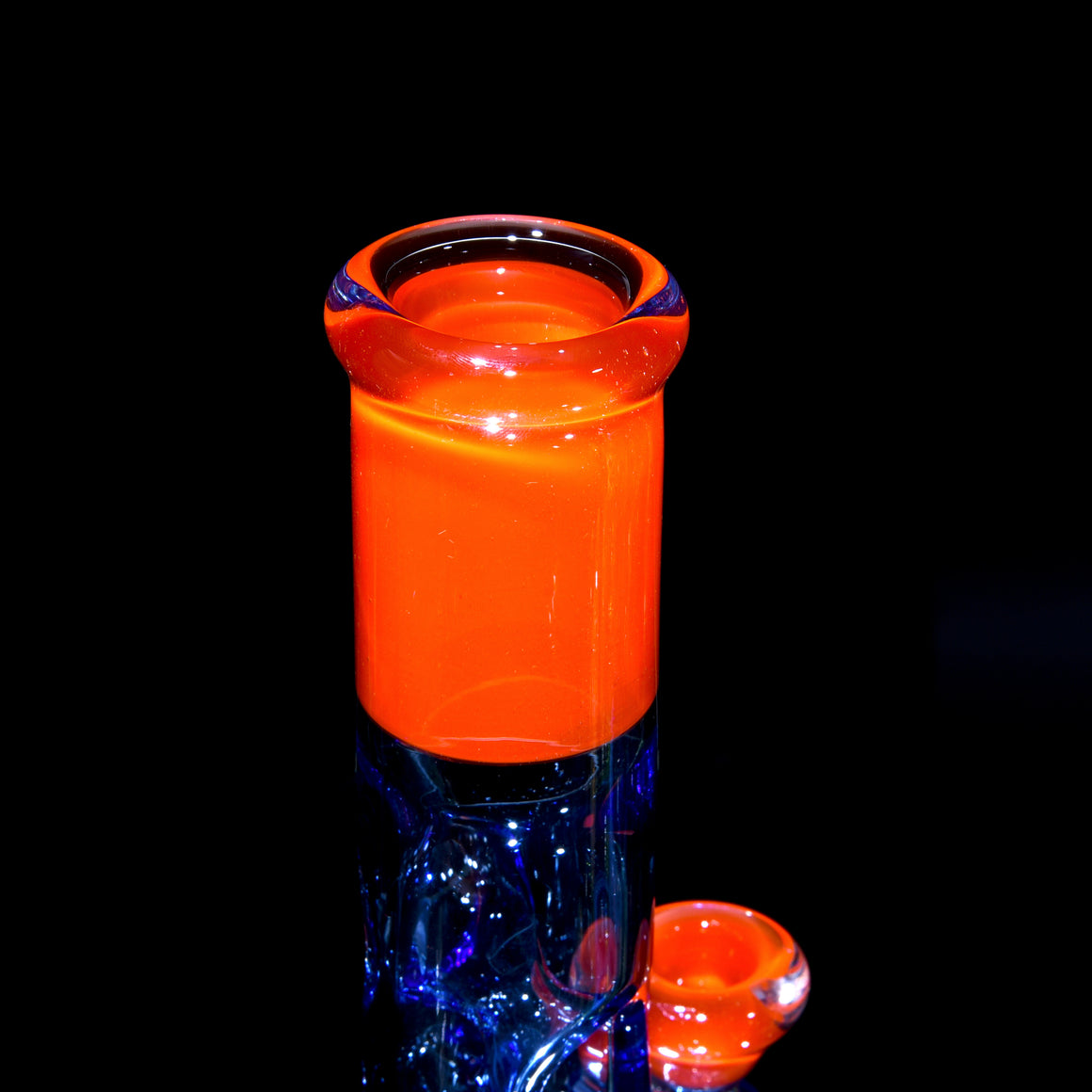 Fully-worked Straight Fab - Orange Crayon/Blue Dream - 14mm Female