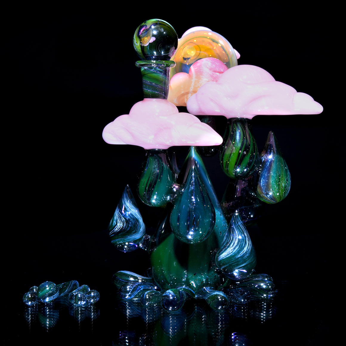 "Clouds Behind the Sun" Raindrop Sunset Rig w/ Matching Slurper Set - 10mm Female