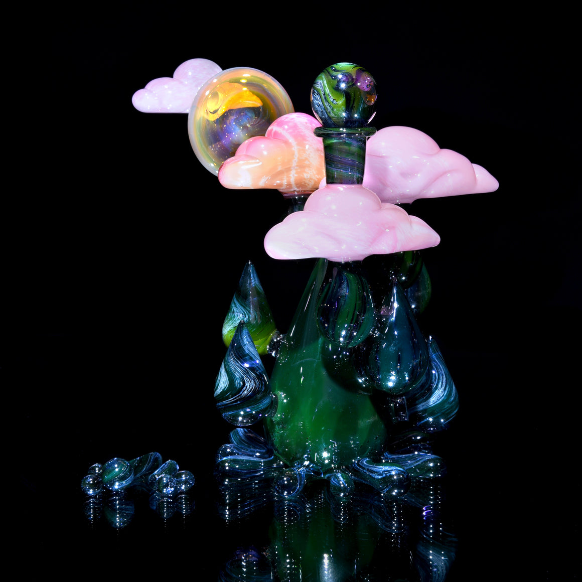 "Clouds Behind the Sun" Raindrop Sunset Rig w/ Matching Slurper Set - 10mm Female