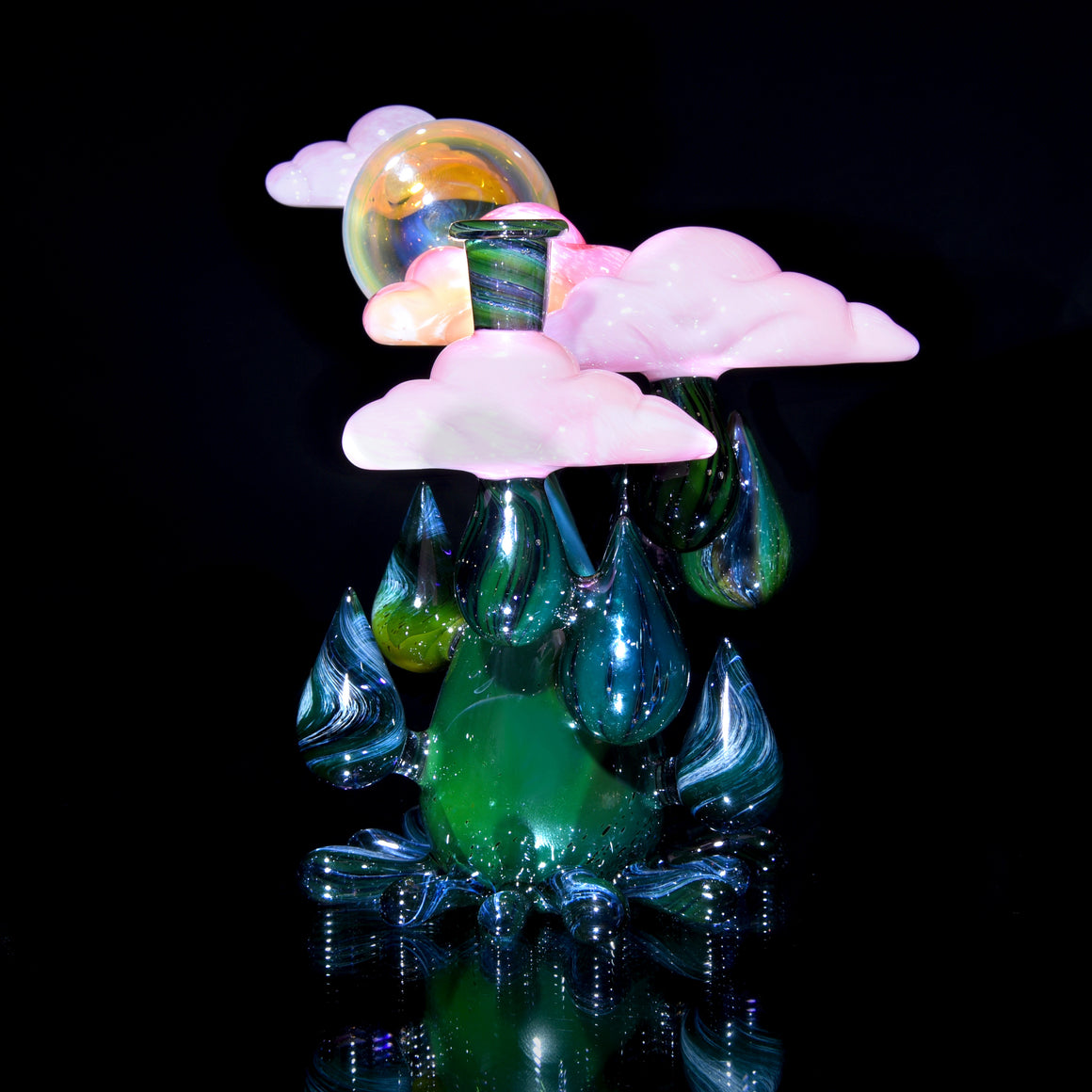 "Clouds Behind the Sun" Raindrop Sunset Rig w/ Matching Slurper Set - 10mm Female