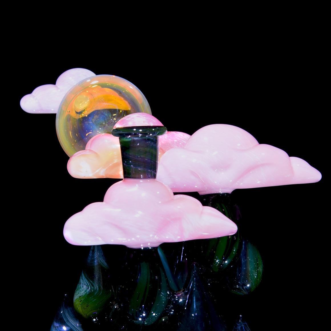 "Clouds Behind the Sun" Raindrop Sunset Rig w/ Matching Slurper Set - 10mm Female