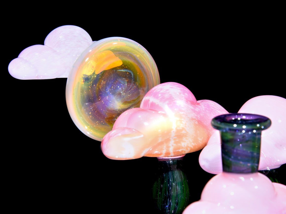 "Clouds Behind the Sun" Raindrop Sunset Rig w/ Matching Slurper Set - 10mm Female