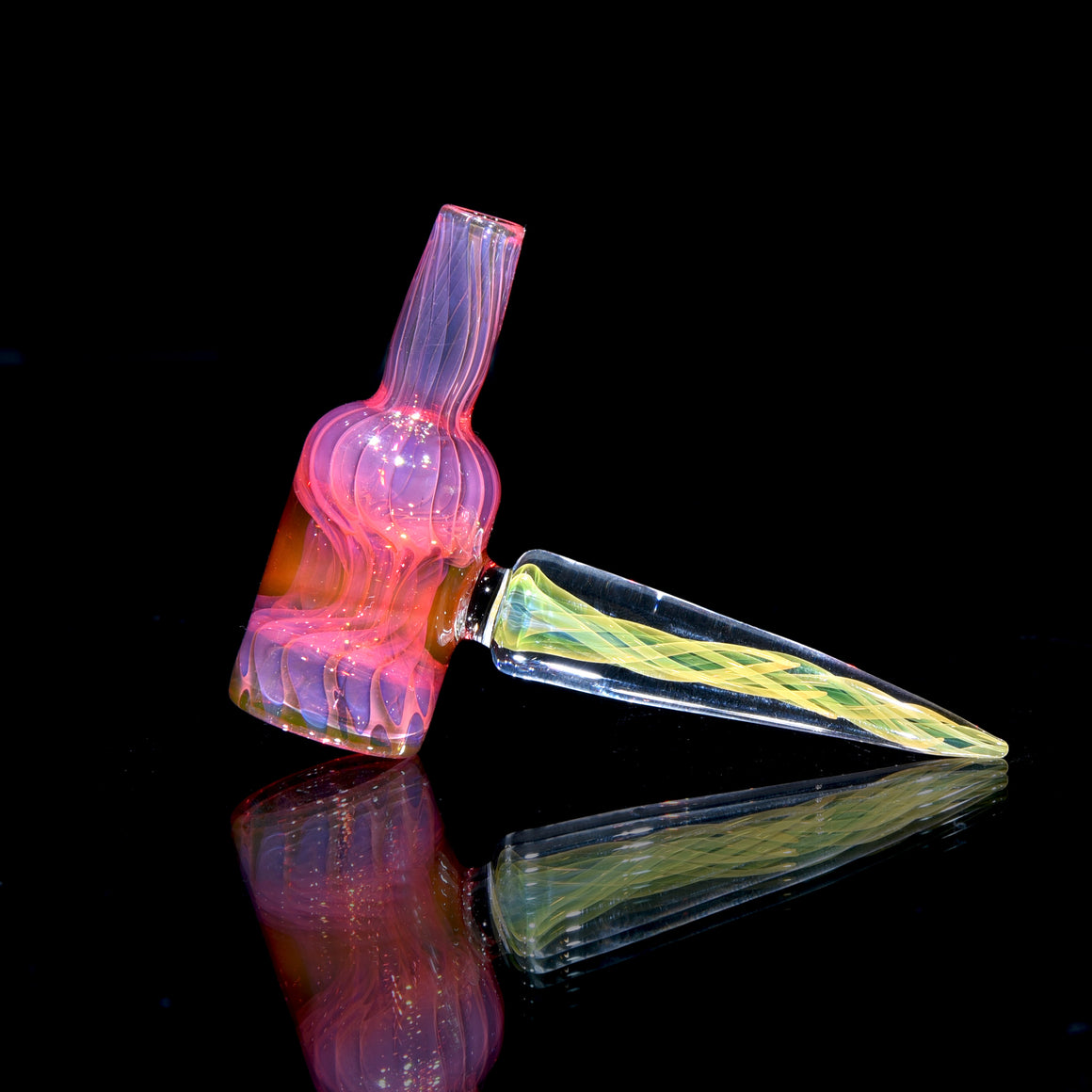 Fully-worked Fume Honeycomb Slide w Lattice Horn - 10mm Male