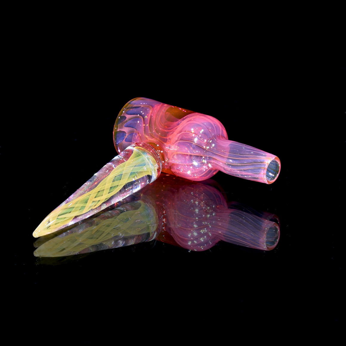 Fully-worked Fume Honeycomb Slide w Lattice Horn - 10mm Male