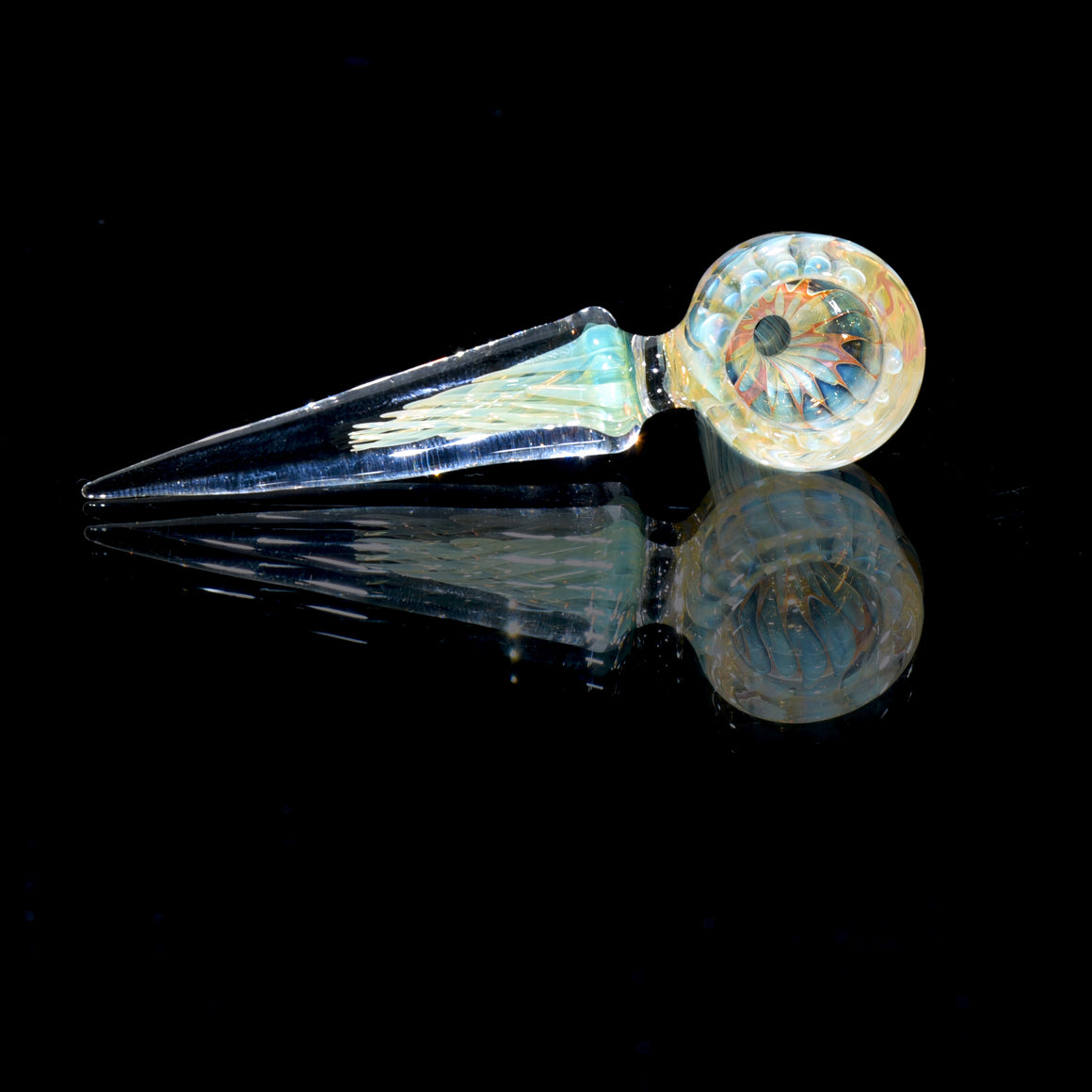 Fully-worked Fume Honeycomb Slide w Lattice Horn - 10mm Male