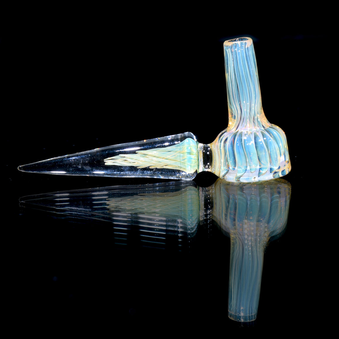 Fully-worked Fume Honeycomb Slide w Lattice Horn - 10mm Male