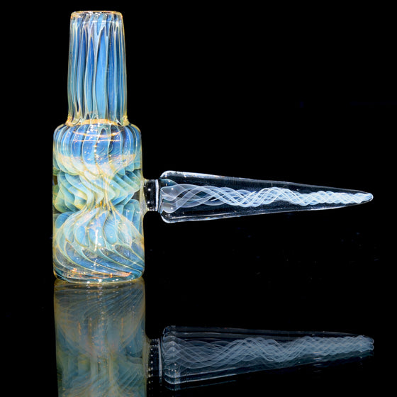 Fully-worked Fume Honeycomb Slide w Lattice Horn - 14mm Male