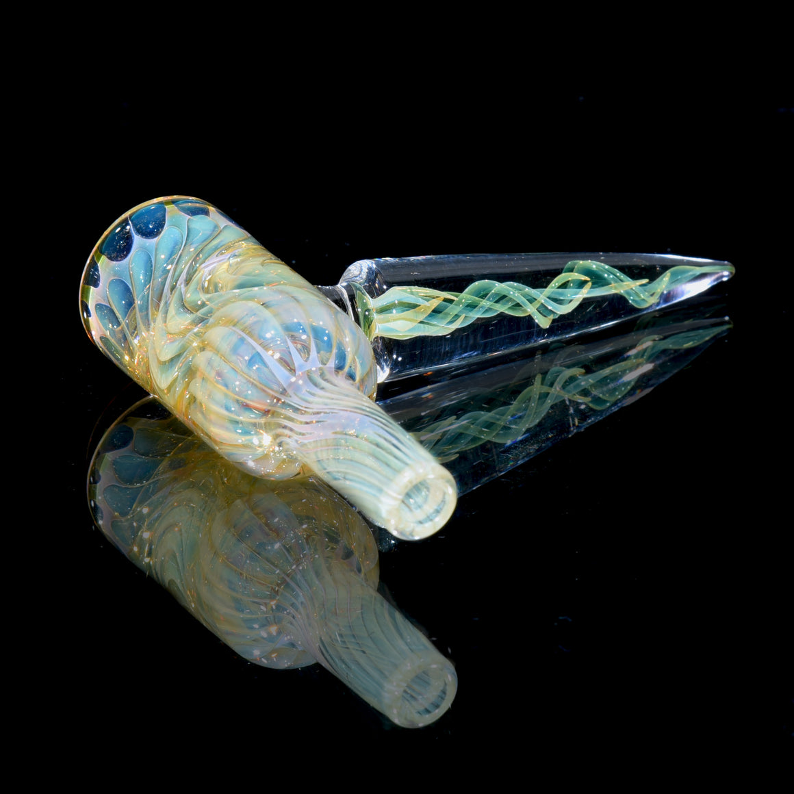 Fully-worked Fume Honeycomb Slide w Lattice Horn - 10mm Male