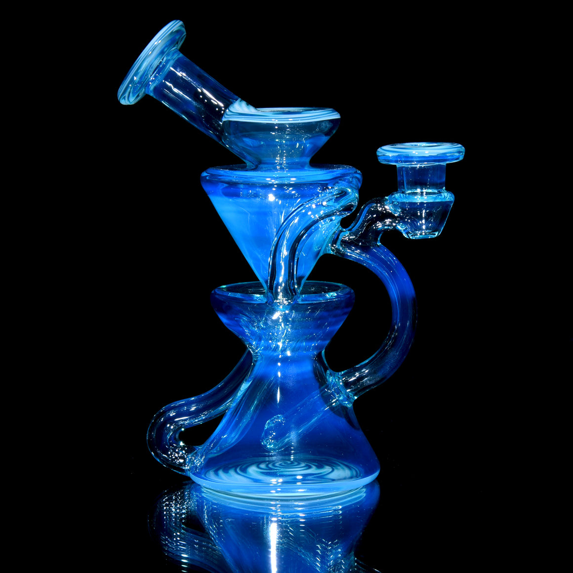 Worked Mini Two & Through Double-uptake Floating Recycler - Meta-Terrania - 10mm Female