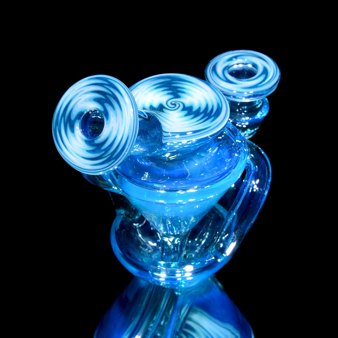 Worked Mini Two & Through Double-uptake Floating Recycler - Meta-Terrania - 10mm Female