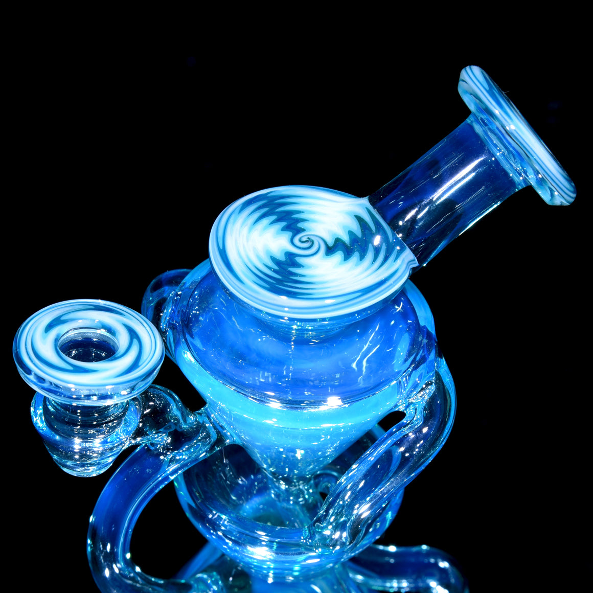 Worked Mini Two & Through Double-uptake Floating Recycler - Meta-Terrania - 10mm Female