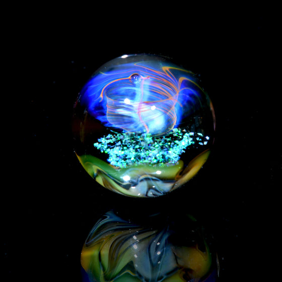 "Opal Vortex" - 1.62" Borosilicate Marble