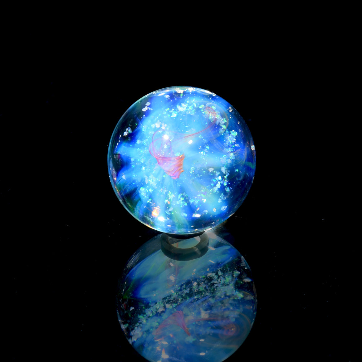 "UV Light Molecule" - 30mm Topper Marble