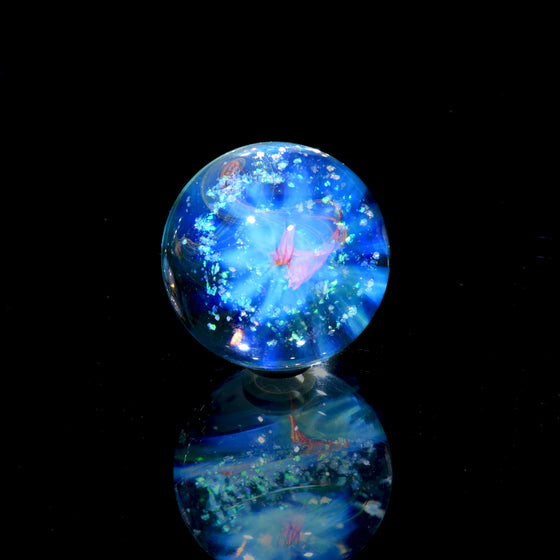 "UV Light Molecule" - 30mm Topper Marble