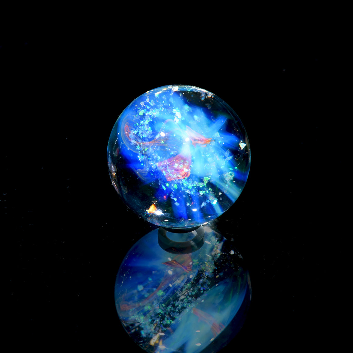 "UV Light Molecule" - 30mm Topper Marble