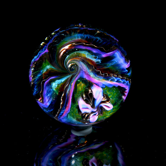 "UV Electrum Fantasy" - 1.81" Borosilicate Marble