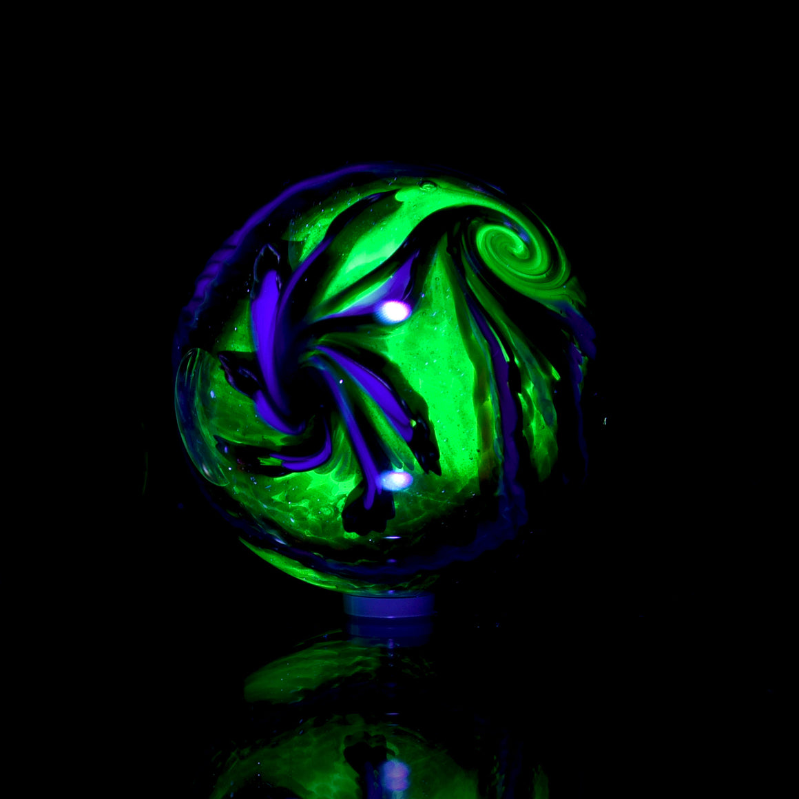 "UV Electrum Fantasy" - 1.81" Borosilicate Marble