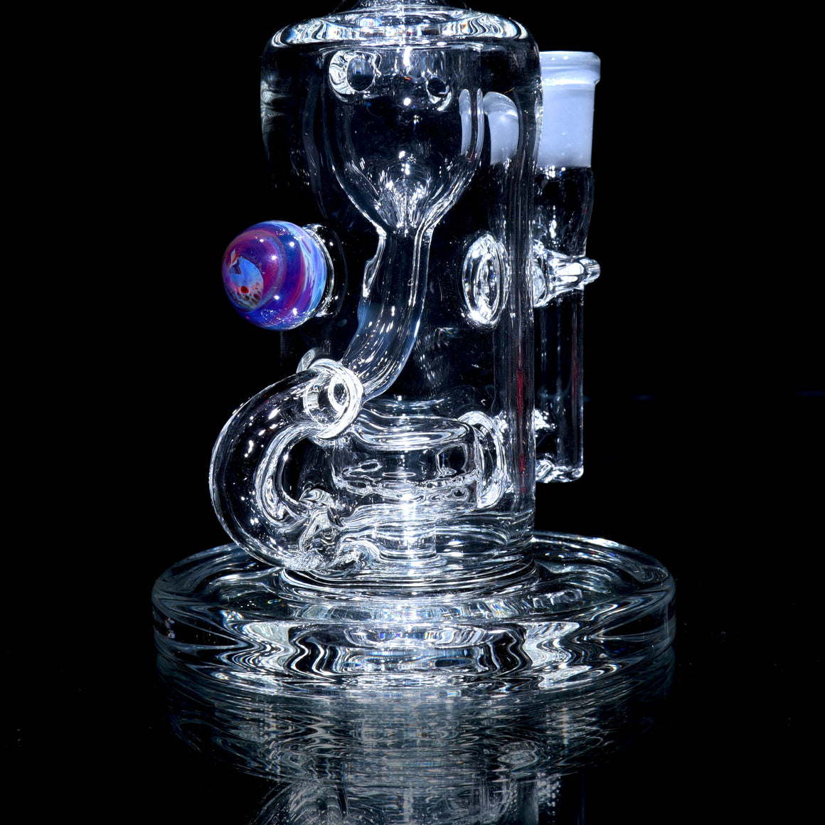 Mini Narrow Can Double-uptake Klein Recycler - Amber Purple - 14mm Female