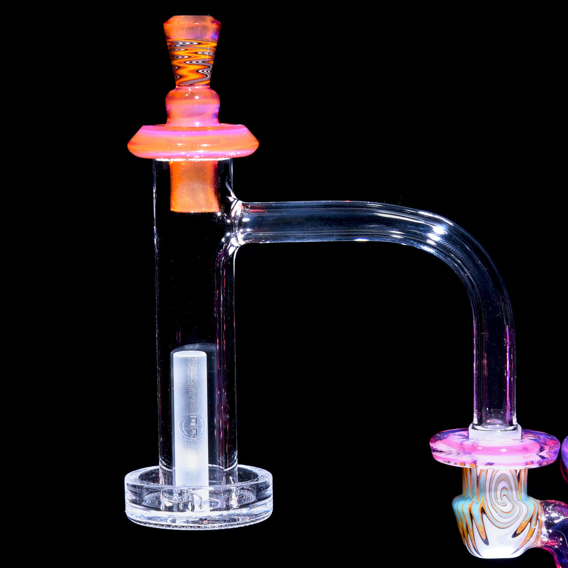 Worked and Faceted Control Tower Cap - Pink Slyme/Hot Sauce