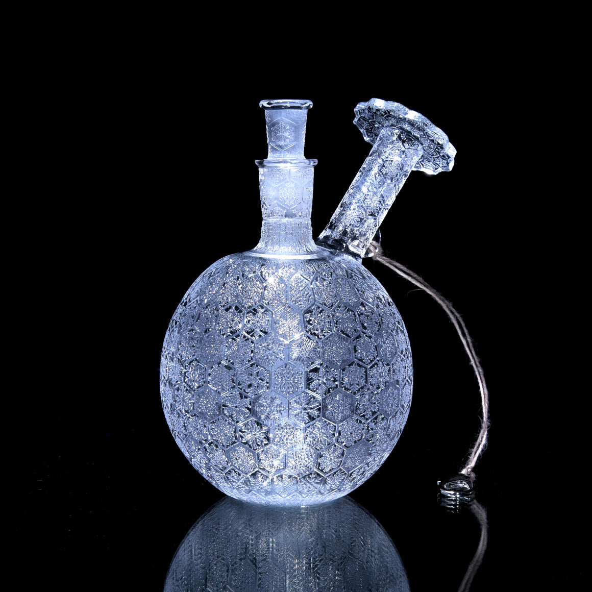 Etched Full-quartz Ornament Rig w/ Removable Downstem - 10mm Female