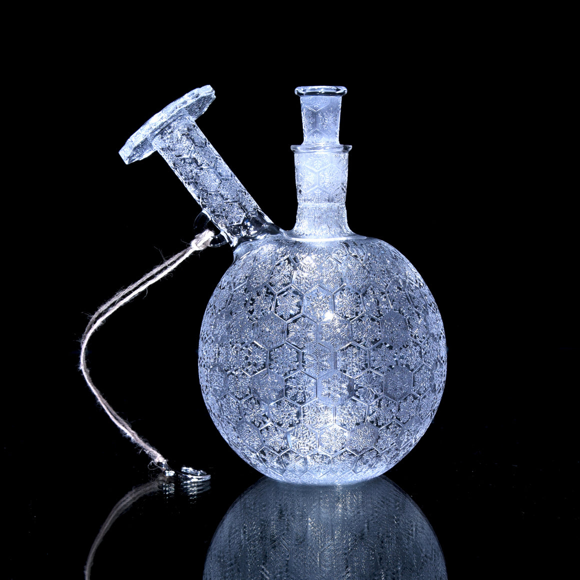 Etched Full-quartz Ornament Rig w/ Removable Downstem - 10mm Female