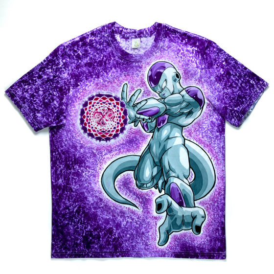 XL - Hand & Tie-dyed T-Shirt - DBZ Frieza