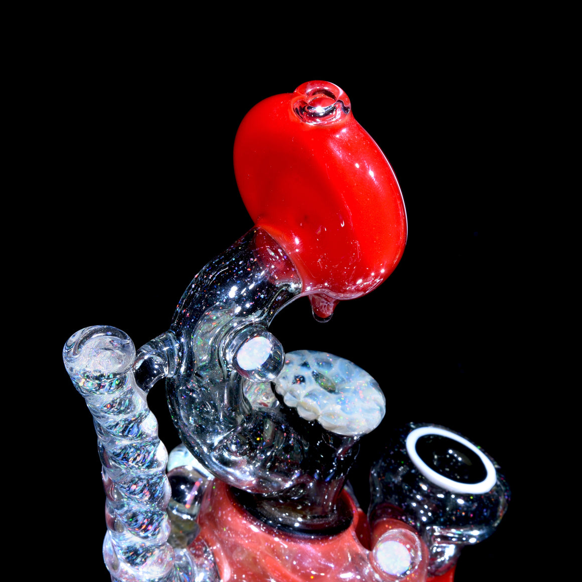 Collab - Fully-worked 1/1 Sculpted Iceberg Recycler w/ Stacked Paw Millie Section - 10mm Female