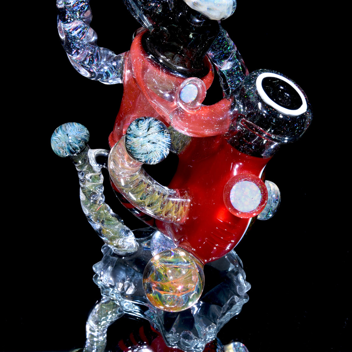 Collab - Fully-worked 1/1 Sculpted Iceberg Recycler w/ Stacked Paw Millie Section - 10mm Female