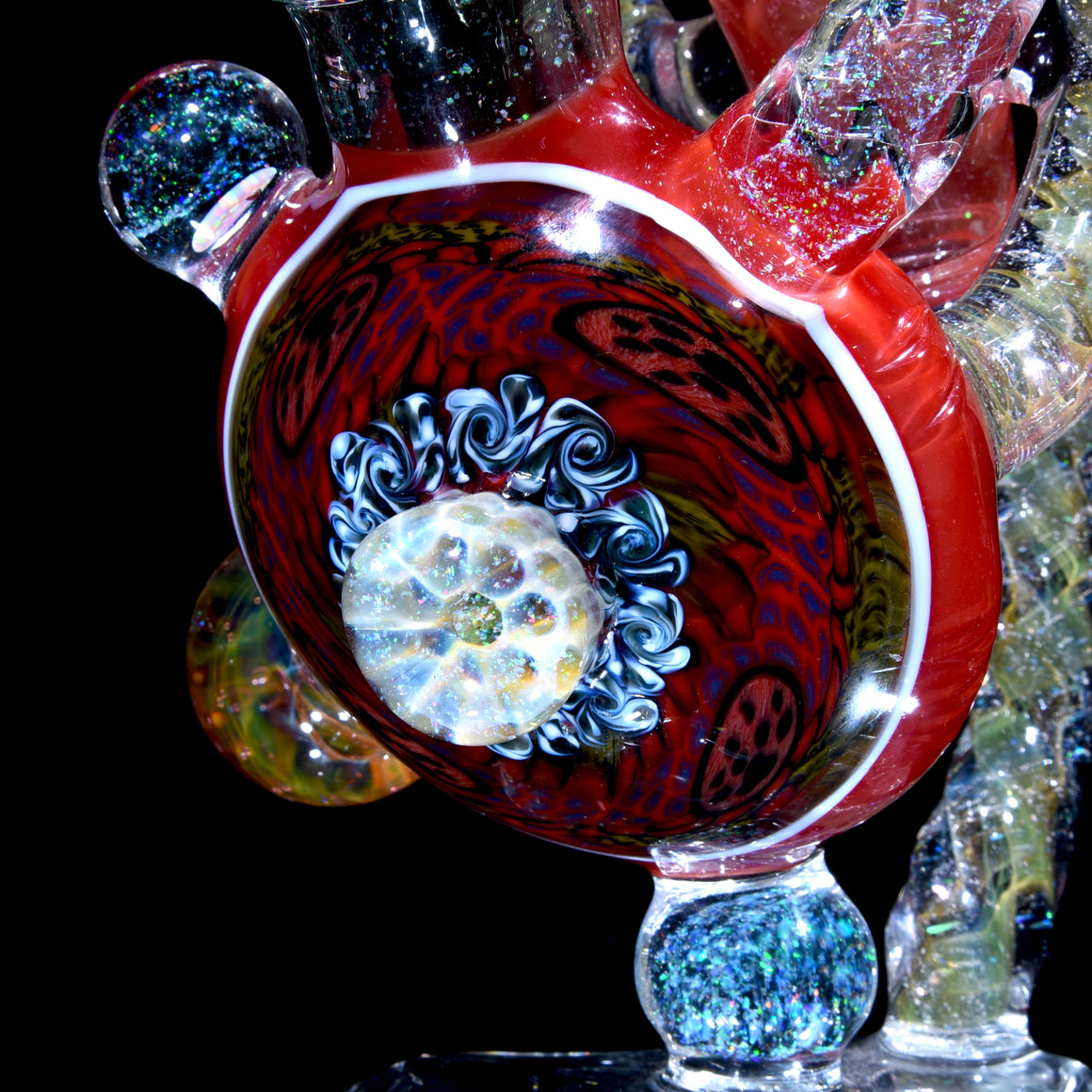 Collab - Fully-worked 1/1 Sculpted Iceberg Recycler w/ Stacked Paw Millie Section - 10mm Female