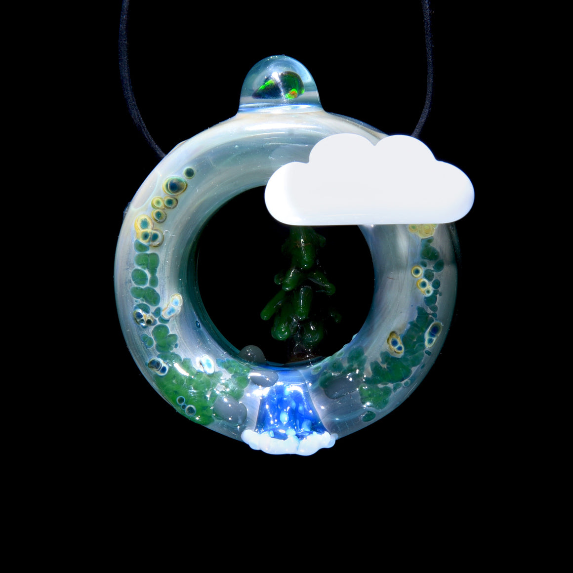 Colorform Scenery Pendant - Cloud & Trees w/ Waterfall