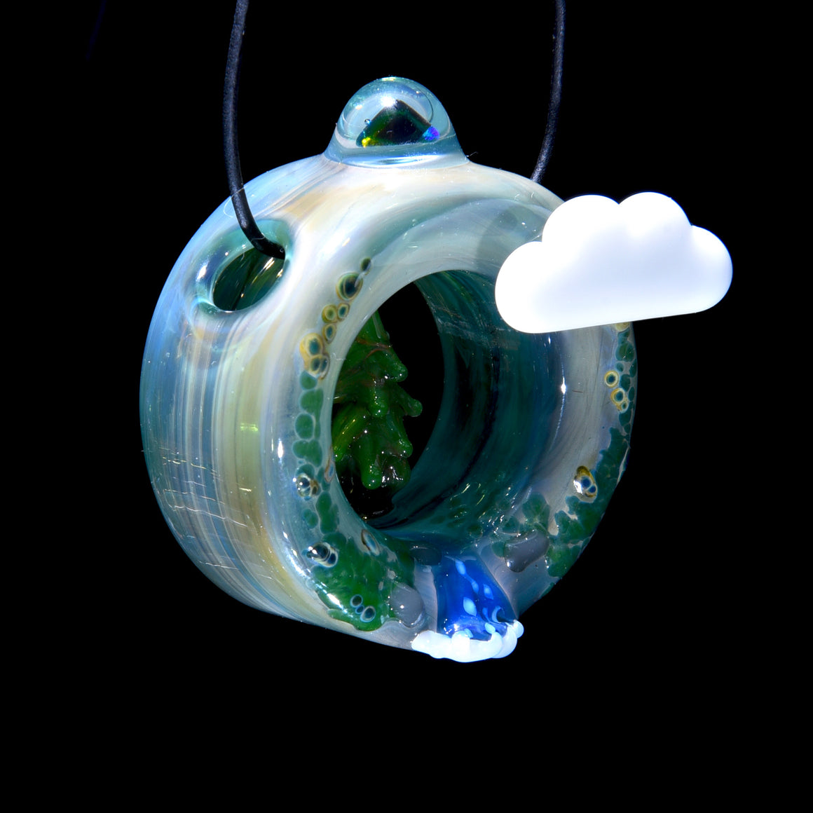 Colorform Scenery Pendant - Cloud & Trees w/ Waterfall