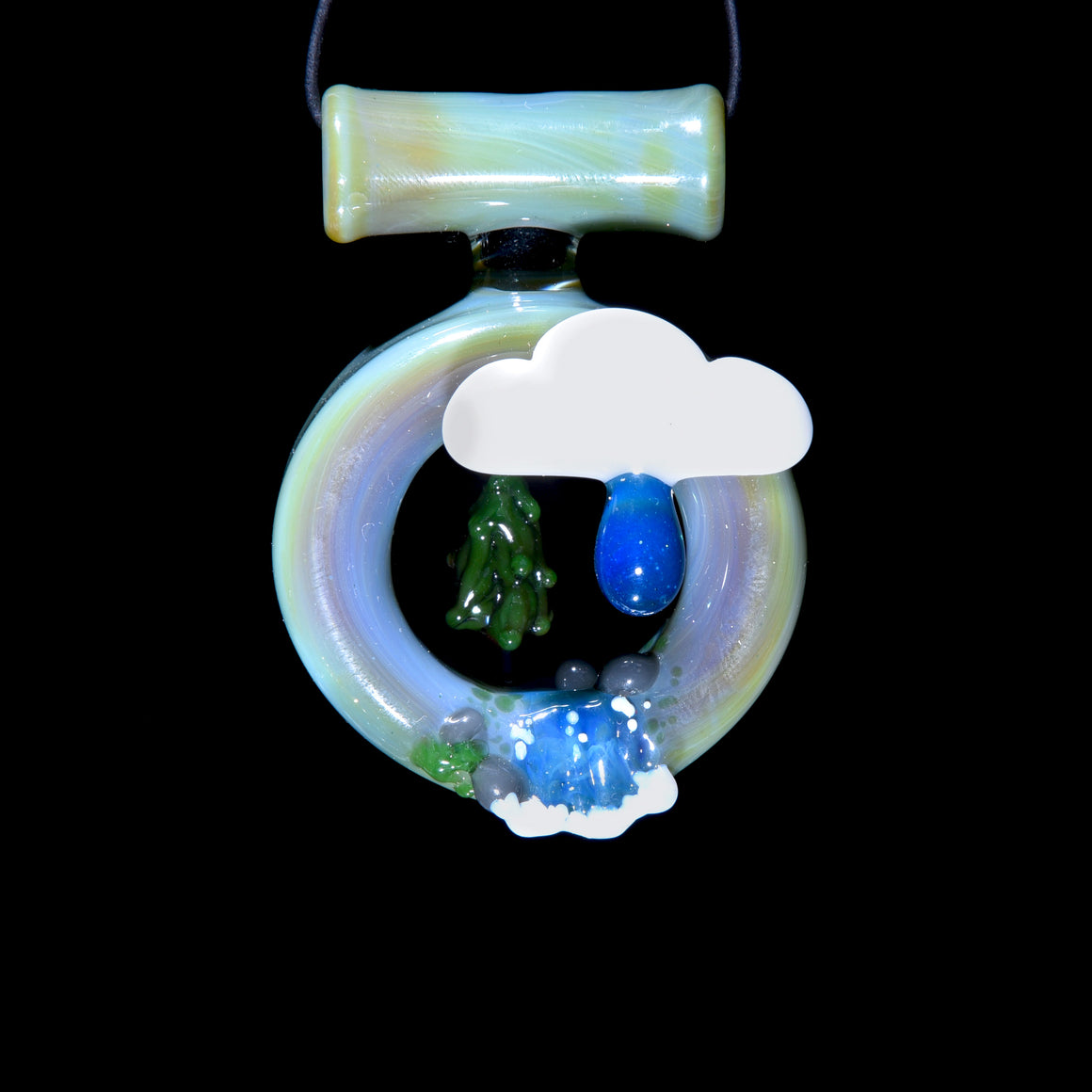 Colorform Scenery Pendant - Cloud & Trees w/ Waterfall