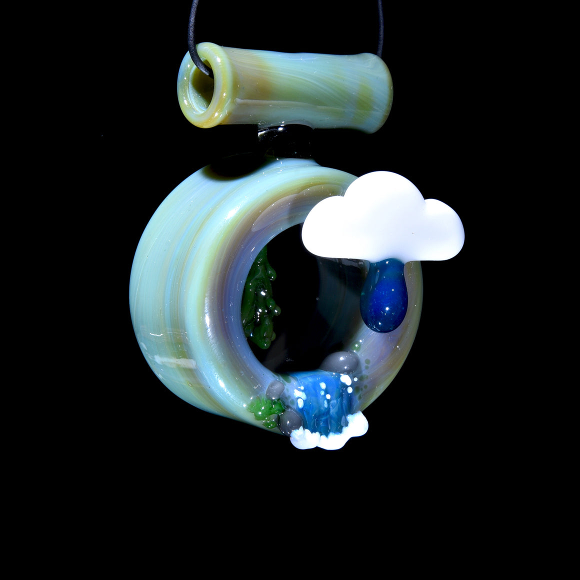 Colorform Scenery Pendant - Cloud & Trees w/ Waterfall