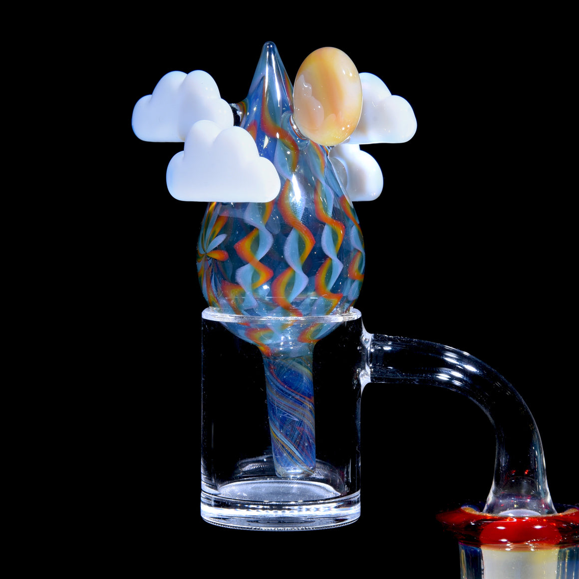 Rainbow Lattice Sunrise Clouds & Raindrop Bubble Cap