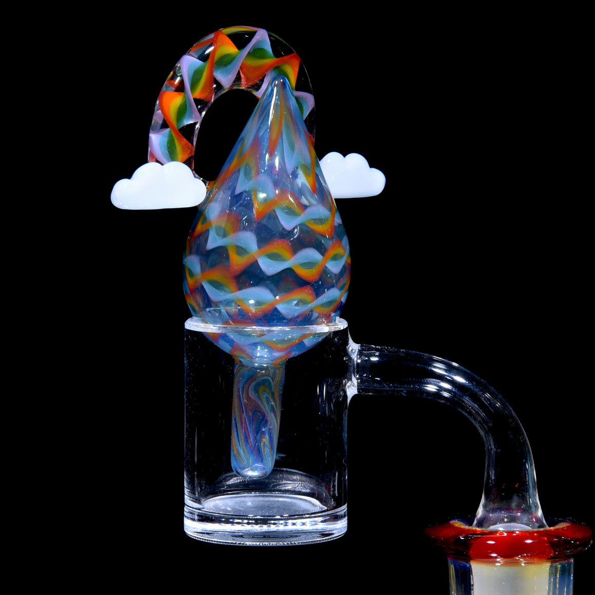 Rainbow Lattice Arch Clouds & Raindrop Bubble Cap