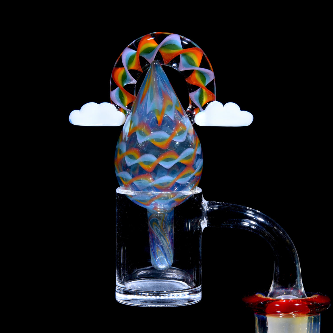 Rainbow Lattice Arch Clouds & Raindrop Bubble Cap