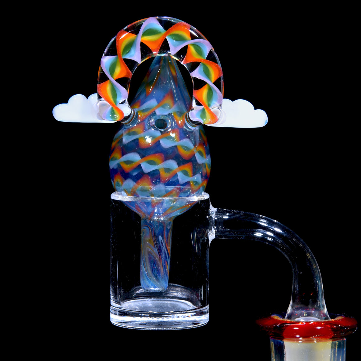 Rainbow Lattice Arch Clouds & Raindrop Bubble Cap