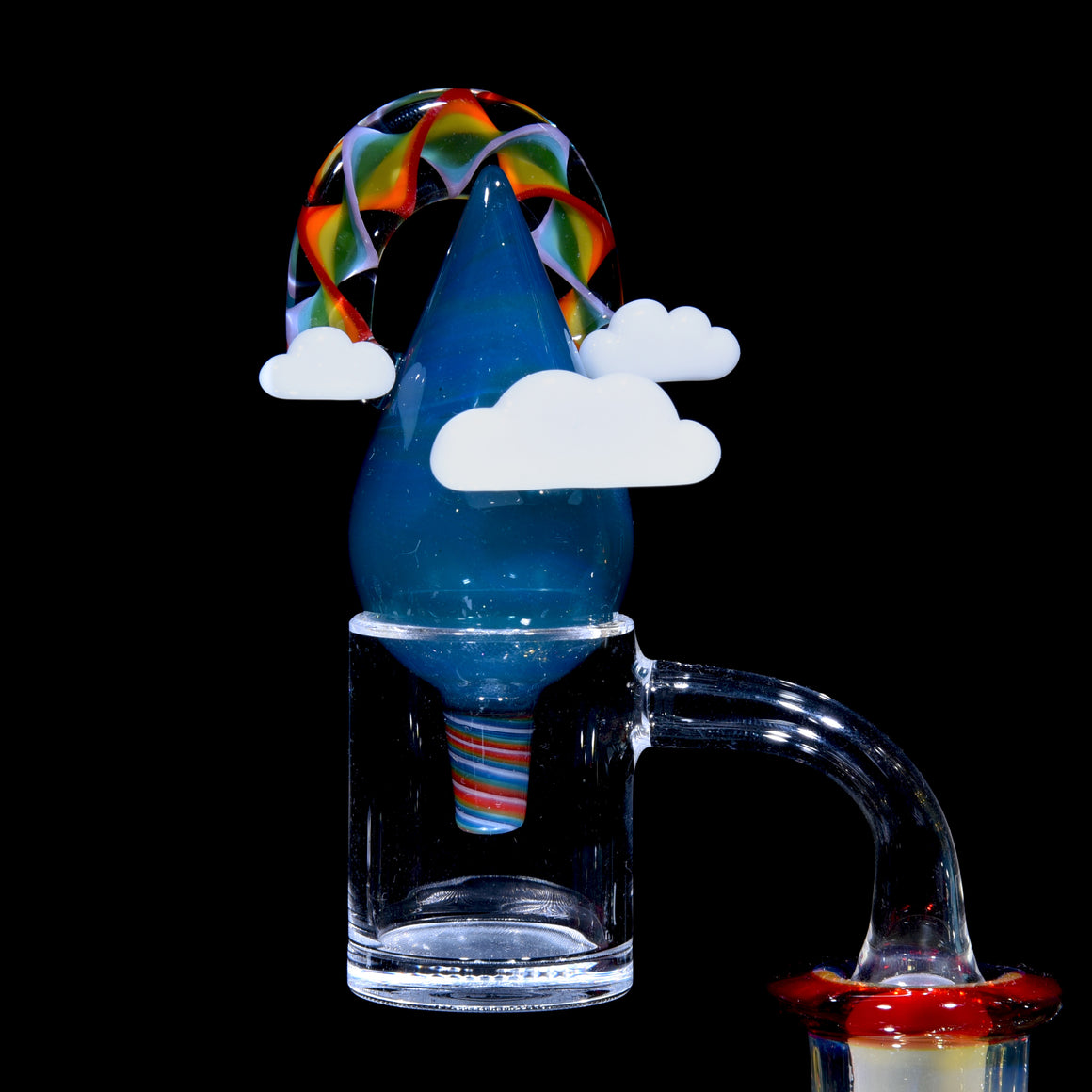 Rainbow Lattice Arch Clouds & Raindrop Bubble Cap