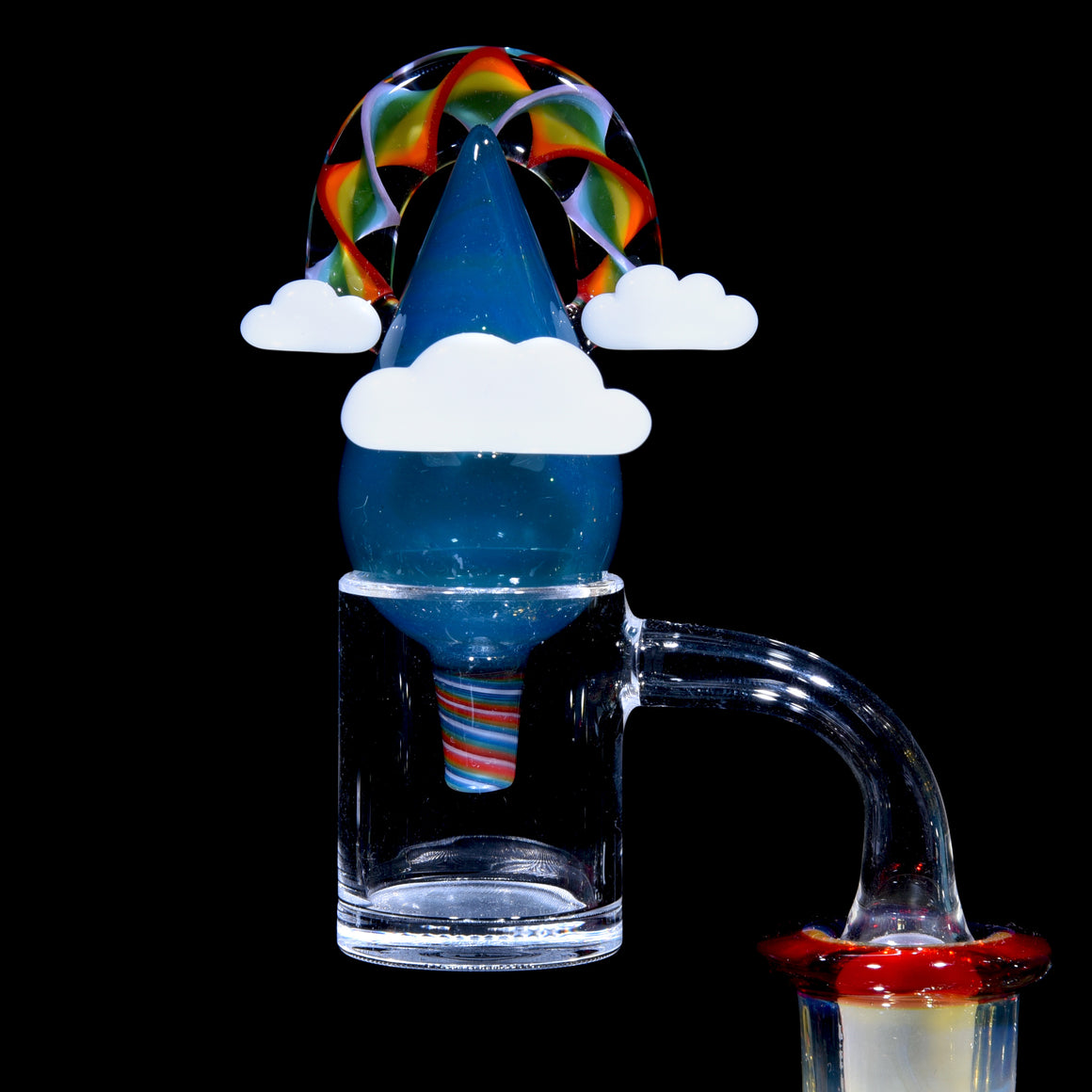 Rainbow Lattice Arch Clouds & Raindrop Bubble Cap