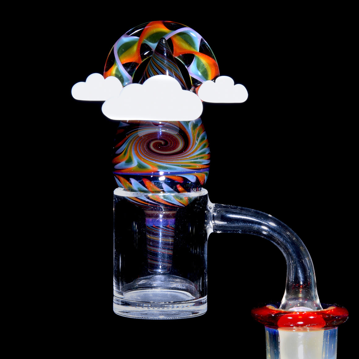 Rainbow Lattice Arch Clouds & Raindrop Bubble Cap