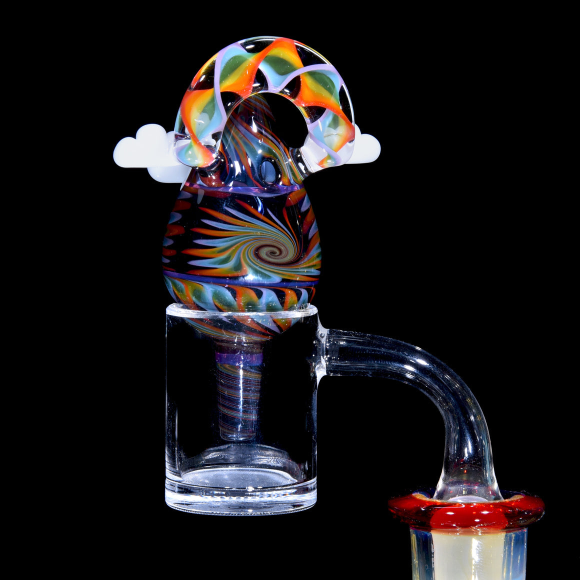 Rainbow Lattice Arch Clouds & Raindrop Bubble Cap